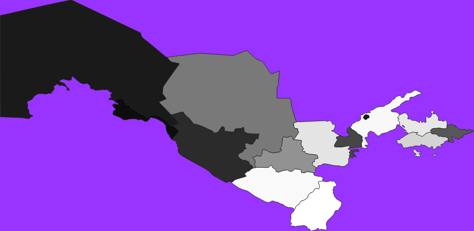 Uzbekistan elevation map