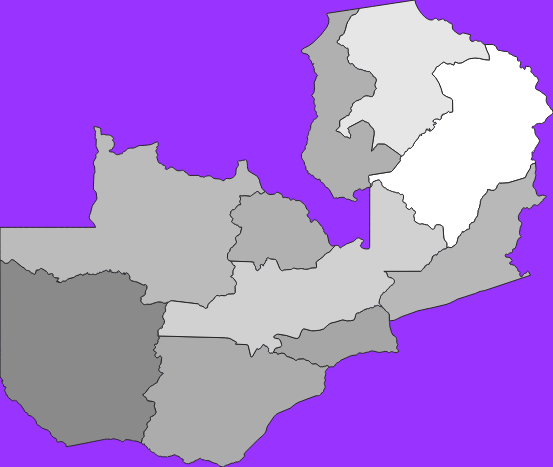 Zambia elevation map