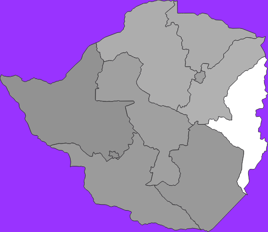 Zimbabwe elevation map