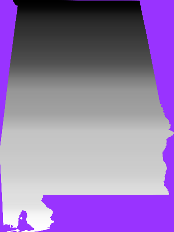 Equal population map of Alabama