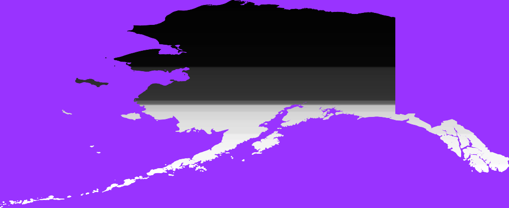 Equal population map of Alaska