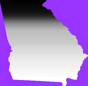 Equal population map of Georgia