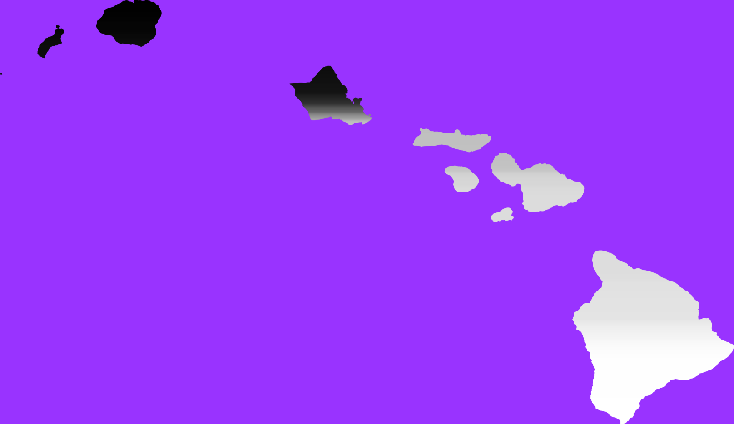 Equal population map of Hawaii
