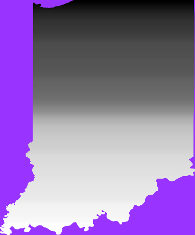 Equal population map of Indiana