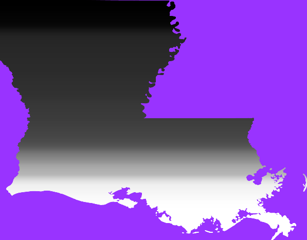 Equal population map of Louisiana