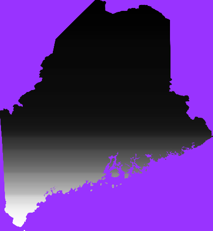 Equal population map of Maine