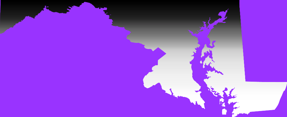 Equal population map of Maryland
