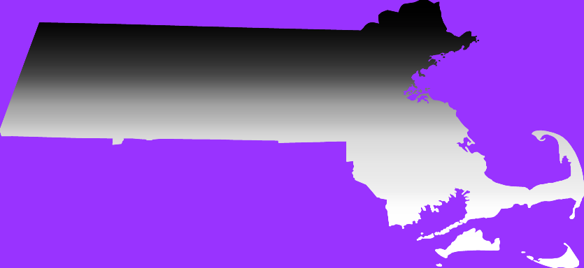 Equal population map of Massachusetts