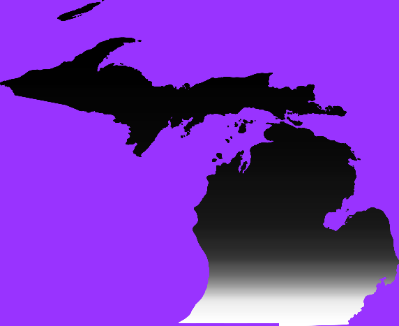 Equal population map of Michigan