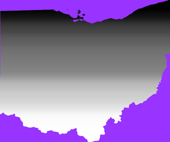 Equal population map of Ohio