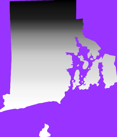 Equal population map of Rhode Island