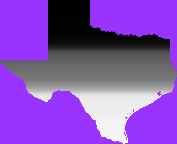 Equal population map of Texas