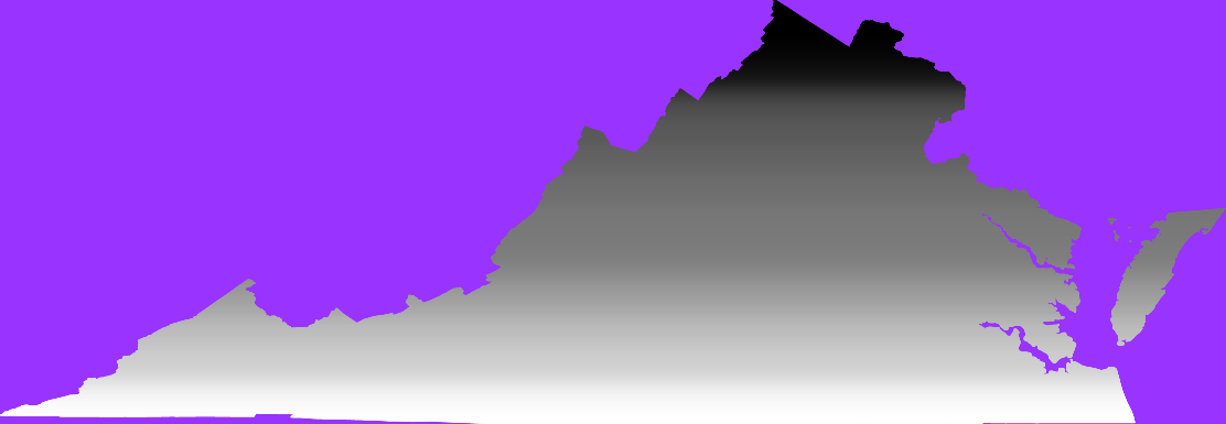 Equal population map of Virginia