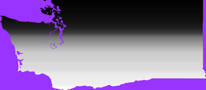 Equal population map of Washington