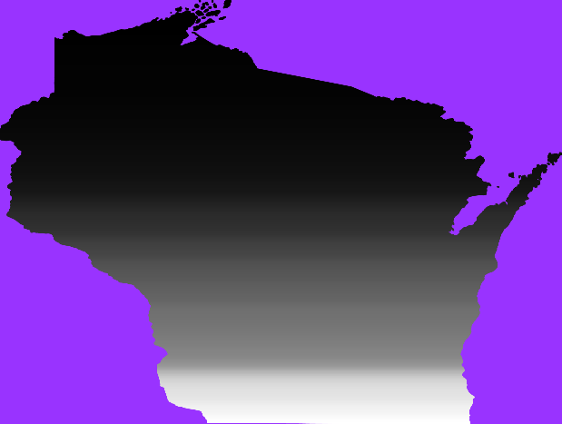 Equal population map of Wisconsin
